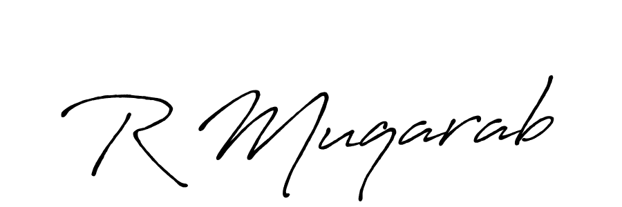 The best way (Antro_Vectra_Bolder) to make a short signature is to pick only two or three words in your name. The name R Muqarab include a total of six letters. For converting this name. R Muqarab signature style 7 images and pictures png