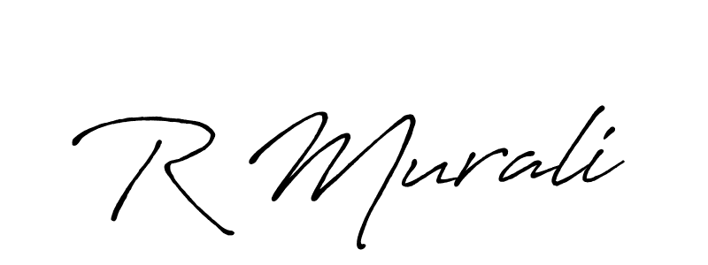 Use a signature maker to create a handwritten signature online. With this signature software, you can design (Antro_Vectra_Bolder) your own signature for name R Murali. R Murali signature style 7 images and pictures png