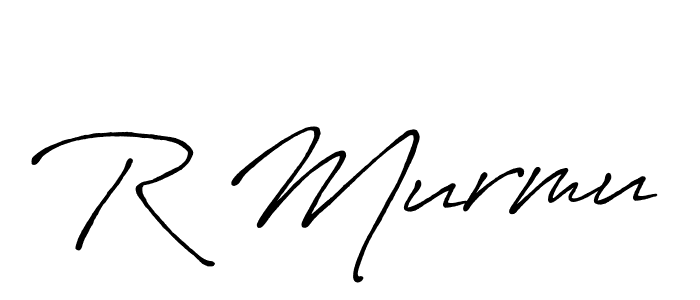 The best way (Antro_Vectra_Bolder) to make a short signature is to pick only two or three words in your name. The name R Murmu include a total of six letters. For converting this name. R Murmu signature style 7 images and pictures png