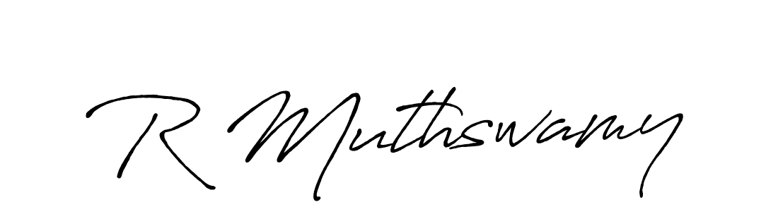 Make a beautiful signature design for name R Muthswamy. With this signature (Antro_Vectra_Bolder) style, you can create a handwritten signature for free. R Muthswamy signature style 7 images and pictures png