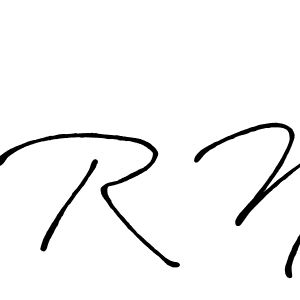 Design your own signature with our free online signature maker. With this signature software, you can create a handwritten (Antro_Vectra_Bolder) signature for name R N. R N signature style 7 images and pictures png