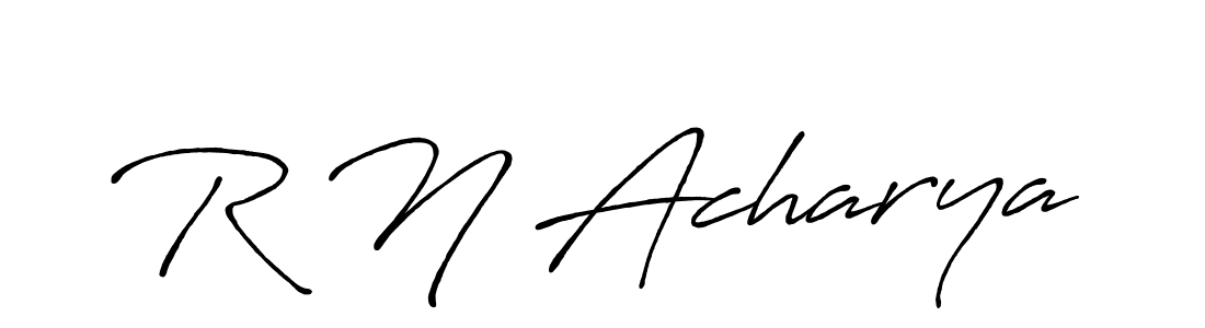 if you are searching for the best signature style for your name R N Acharya. so please give up your signature search. here we have designed multiple signature styles  using Antro_Vectra_Bolder. R N Acharya signature style 7 images and pictures png