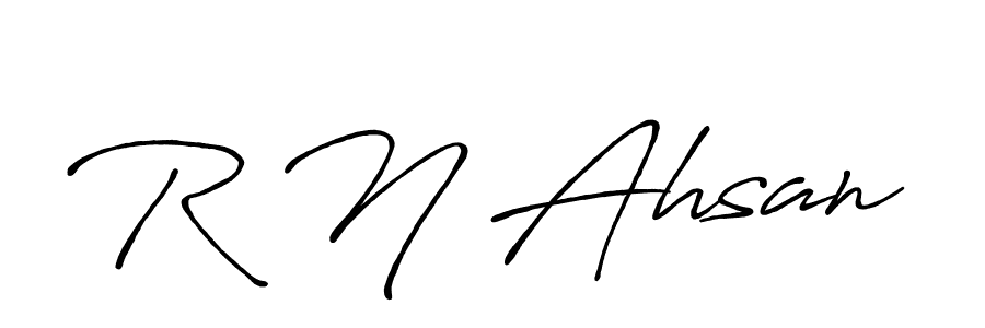 Make a beautiful signature design for name R N Ahsan. Use this online signature maker to create a handwritten signature for free. R N Ahsan signature style 7 images and pictures png