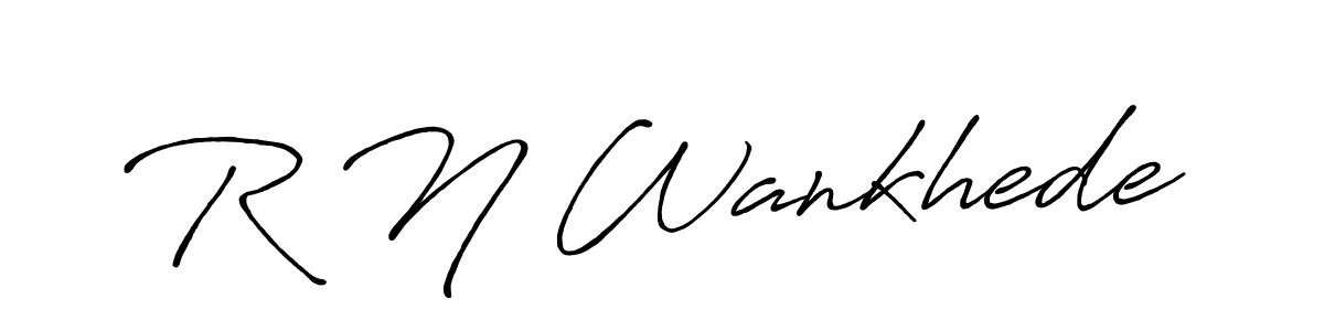 Also we have R N Wankhede name is the best signature style. Create professional handwritten signature collection using Antro_Vectra_Bolder autograph style. R N Wankhede signature style 7 images and pictures png