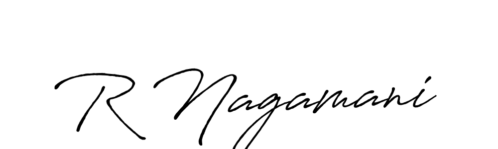 Make a beautiful signature design for name R Nagamani. With this signature (Antro_Vectra_Bolder) style, you can create a handwritten signature for free. R Nagamani signature style 7 images and pictures png