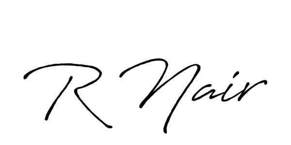 Make a beautiful signature design for name R Nair. Use this online signature maker to create a handwritten signature for free. R Nair signature style 7 images and pictures png