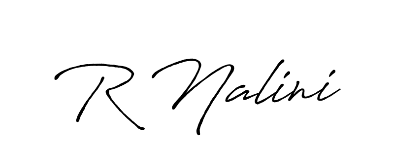How to make R Nalini name signature. Use Antro_Vectra_Bolder style for creating short signs online. This is the latest handwritten sign. R Nalini signature style 7 images and pictures png