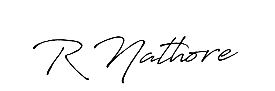 Create a beautiful signature design for name R Nathore. With this signature (Antro_Vectra_Bolder) fonts, you can make a handwritten signature for free. R Nathore signature style 7 images and pictures png