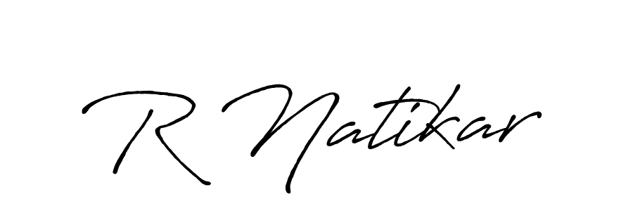 Design your own signature with our free online signature maker. With this signature software, you can create a handwritten (Antro_Vectra_Bolder) signature for name R Natikar. R Natikar signature style 7 images and pictures png