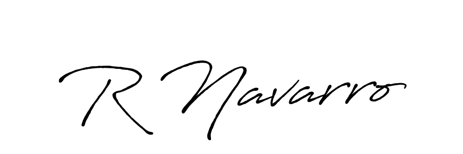 How to make R Navarro signature? Antro_Vectra_Bolder is a professional autograph style. Create handwritten signature for R Navarro name. R Navarro signature style 7 images and pictures png