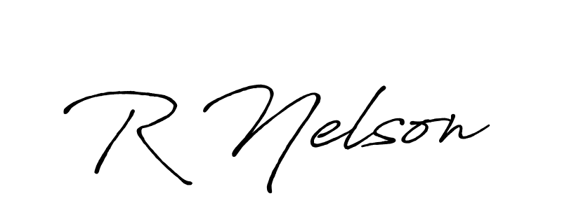 R Nelson stylish signature style. Best Handwritten Sign (Antro_Vectra_Bolder) for my name. Handwritten Signature Collection Ideas for my name R Nelson. R Nelson signature style 7 images and pictures png