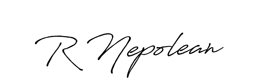 Also You can easily find your signature by using the search form. We will create R Nepolean name handwritten signature images for you free of cost using Antro_Vectra_Bolder sign style. R Nepolean signature style 7 images and pictures png