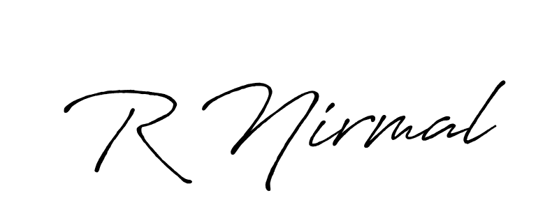 Antro_Vectra_Bolder is a professional signature style that is perfect for those who want to add a touch of class to their signature. It is also a great choice for those who want to make their signature more unique. Get R Nirmal name to fancy signature for free. R Nirmal signature style 7 images and pictures png