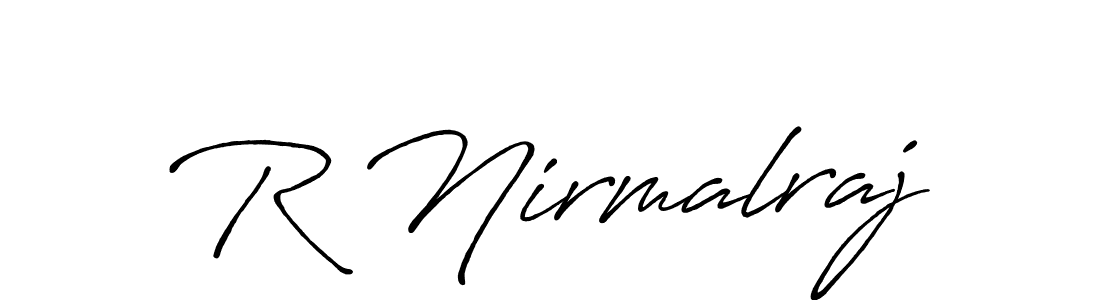 Make a beautiful signature design for name R Nirmalraj. With this signature (Antro_Vectra_Bolder) style, you can create a handwritten signature for free. R Nirmalraj signature style 7 images and pictures png