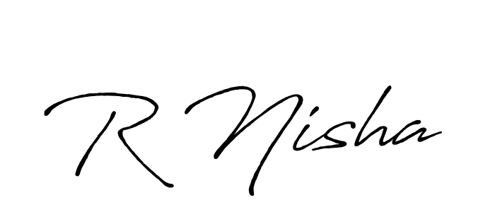 R Nisha stylish signature style. Best Handwritten Sign (Antro_Vectra_Bolder) for my name. Handwritten Signature Collection Ideas for my name R Nisha. R Nisha signature style 7 images and pictures png