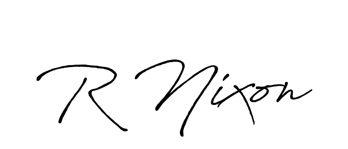 Create a beautiful signature design for name R Nixon. With this signature (Antro_Vectra_Bolder) fonts, you can make a handwritten signature for free. R Nixon signature style 7 images and pictures png