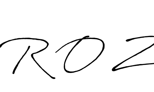 Best and Professional Signature Style for R O Z. Antro_Vectra_Bolder Best Signature Style Collection. R O Z signature style 7 images and pictures png