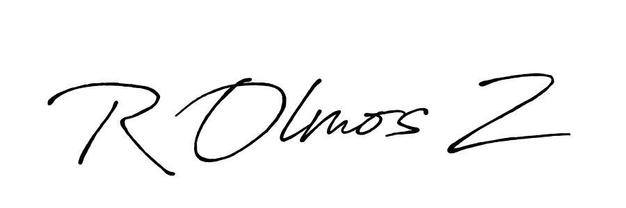 Also we have R Olmos Z name is the best signature style. Create professional handwritten signature collection using Antro_Vectra_Bolder autograph style. R Olmos Z signature style 7 images and pictures png