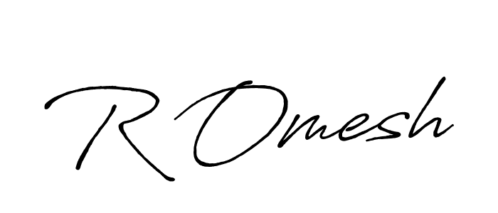 Also we have R Omesh name is the best signature style. Create professional handwritten signature collection using Antro_Vectra_Bolder autograph style. R Omesh signature style 7 images and pictures png