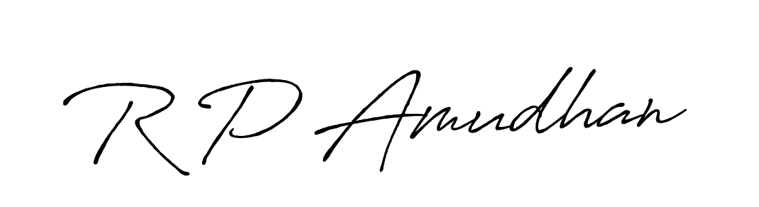 How to make R P Amudhan signature? Antro_Vectra_Bolder is a professional autograph style. Create handwritten signature for R P Amudhan name. R P Amudhan signature style 7 images and pictures png