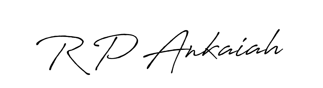 Use a signature maker to create a handwritten signature online. With this signature software, you can design (Antro_Vectra_Bolder) your own signature for name R P Ankaiah. R P Ankaiah signature style 7 images and pictures png