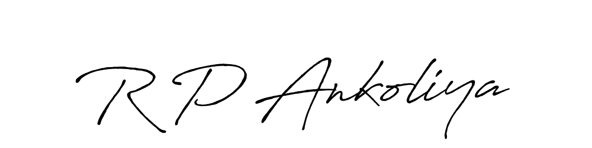 R P Ankoliya stylish signature style. Best Handwritten Sign (Antro_Vectra_Bolder) for my name. Handwritten Signature Collection Ideas for my name R P Ankoliya. R P Ankoliya signature style 7 images and pictures png