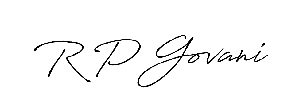 Use a signature maker to create a handwritten signature online. With this signature software, you can design (Antro_Vectra_Bolder) your own signature for name R P Govani. R P Govani signature style 7 images and pictures png