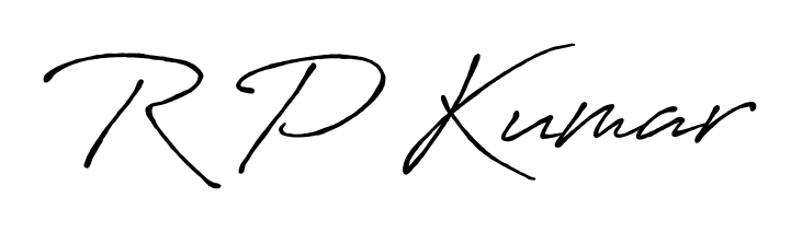 R P Kumar stylish signature style. Best Handwritten Sign (Antro_Vectra_Bolder) for my name. Handwritten Signature Collection Ideas for my name R P Kumar. R P Kumar signature style 7 images and pictures png
