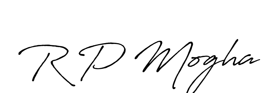 Create a beautiful signature design for name R P Mogha. With this signature (Antro_Vectra_Bolder) fonts, you can make a handwritten signature for free. R P Mogha signature style 7 images and pictures png