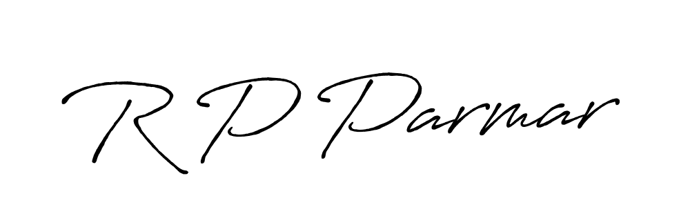 Design your own signature with our free online signature maker. With this signature software, you can create a handwritten (Antro_Vectra_Bolder) signature for name R P Parmar. R P Parmar signature style 7 images and pictures png