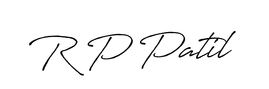 The best way (Antro_Vectra_Bolder) to make a short signature is to pick only two or three words in your name. The name R P Patil include a total of six letters. For converting this name. R P Patil signature style 7 images and pictures png