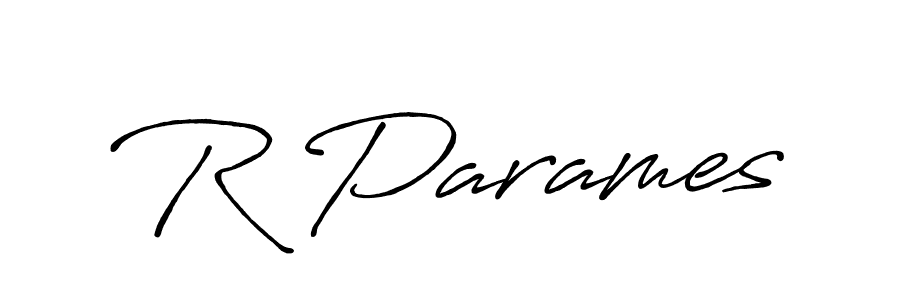 How to make R Parames signature? Antro_Vectra_Bolder is a professional autograph style. Create handwritten signature for R Parames name. R Parames signature style 7 images and pictures png