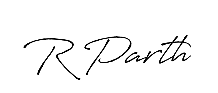 if you are searching for the best signature style for your name R Parth. so please give up your signature search. here we have designed multiple signature styles  using Antro_Vectra_Bolder. R Parth signature style 7 images and pictures png