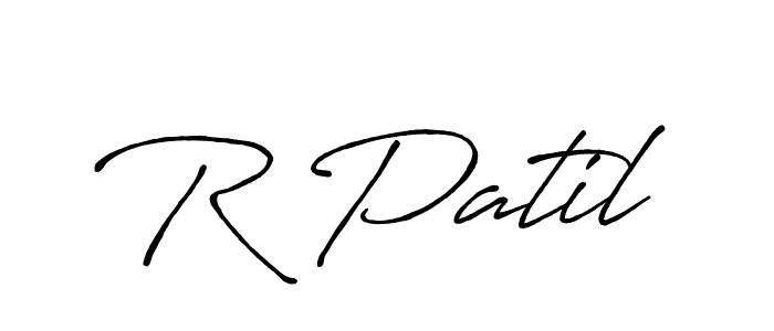 if you are searching for the best signature style for your name R Patil. so please give up your signature search. here we have designed multiple signature styles  using Antro_Vectra_Bolder. R Patil signature style 7 images and pictures png