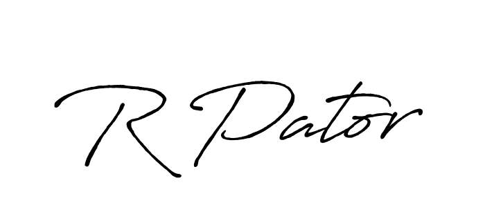 Design your own signature with our free online signature maker. With this signature software, you can create a handwritten (Antro_Vectra_Bolder) signature for name R Pator. R Pator signature style 7 images and pictures png