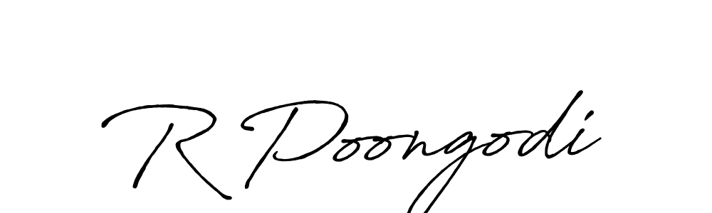 How to make R Poongodi signature? Antro_Vectra_Bolder is a professional autograph style. Create handwritten signature for R Poongodi name. R Poongodi signature style 7 images and pictures png