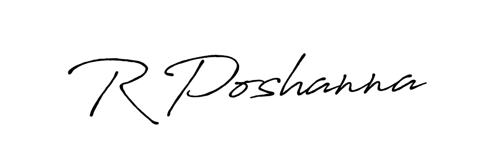 How to make R Poshanna signature? Antro_Vectra_Bolder is a professional autograph style. Create handwritten signature for R Poshanna name. R Poshanna signature style 7 images and pictures png