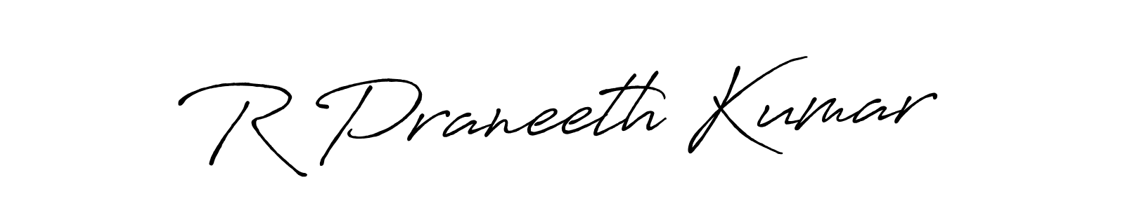 Design your own signature with our free online signature maker. With this signature software, you can create a handwritten (Antro_Vectra_Bolder) signature for name R Praneeth Kumar. R Praneeth Kumar signature style 7 images and pictures png