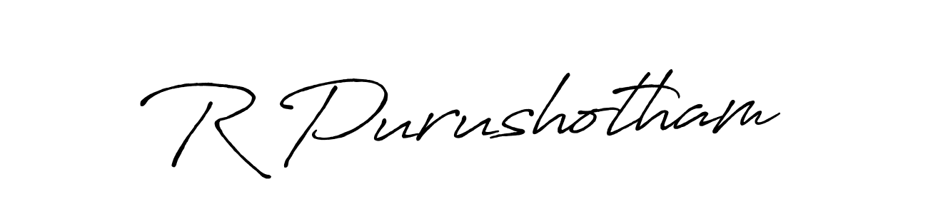 The best way (Antro_Vectra_Bolder) to make a short signature is to pick only two or three words in your name. The name R Purushotham include a total of six letters. For converting this name. R Purushotham signature style 7 images and pictures png