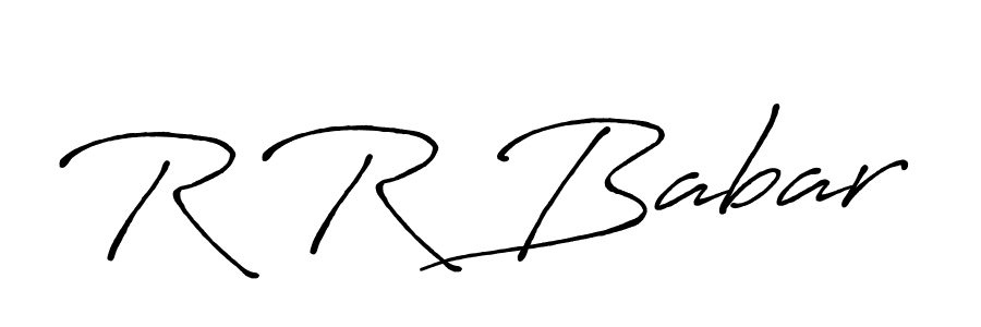 Create a beautiful signature design for name R R Babar. With this signature (Antro_Vectra_Bolder) fonts, you can make a handwritten signature for free. R R Babar signature style 7 images and pictures png