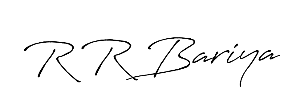 Also You can easily find your signature by using the search form. We will create R R Bariya name handwritten signature images for you free of cost using Antro_Vectra_Bolder sign style. R R Bariya signature style 7 images and pictures png