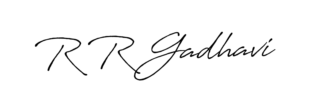 Design your own signature with our free online signature maker. With this signature software, you can create a handwritten (Antro_Vectra_Bolder) signature for name R R Gadhavi. R R Gadhavi signature style 7 images and pictures png