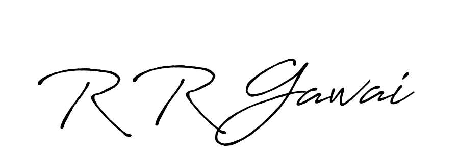 Create a beautiful signature design for name R R Gawai. With this signature (Antro_Vectra_Bolder) fonts, you can make a handwritten signature for free. R R Gawai signature style 7 images and pictures png