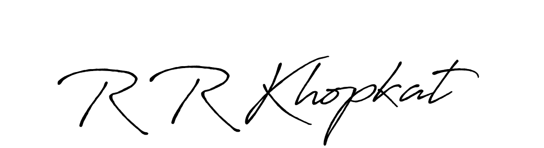 Also we have R R Khopkat name is the best signature style. Create professional handwritten signature collection using Antro_Vectra_Bolder autograph style. R R Khopkat signature style 7 images and pictures png