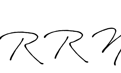 Make a beautiful signature design for name R R N. With this signature (Antro_Vectra_Bolder) style, you can create a handwritten signature for free. R R N signature style 7 images and pictures png