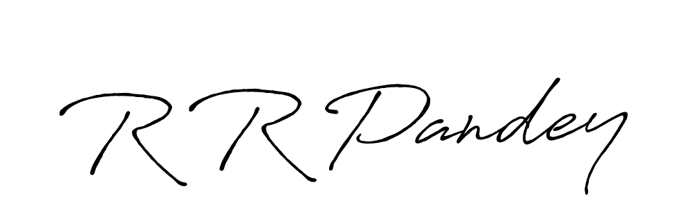 Make a beautiful signature design for name R R Pandey. With this signature (Antro_Vectra_Bolder) style, you can create a handwritten signature for free. R R Pandey signature style 7 images and pictures png
