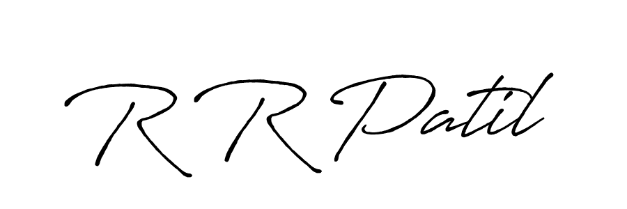 Use a signature maker to create a handwritten signature online. With this signature software, you can design (Antro_Vectra_Bolder) your own signature for name R R Patil. R R Patil signature style 7 images and pictures png