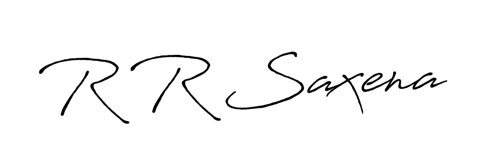 Create a beautiful signature design for name R R Saxena. With this signature (Antro_Vectra_Bolder) fonts, you can make a handwritten signature for free. R R Saxena signature style 7 images and pictures png