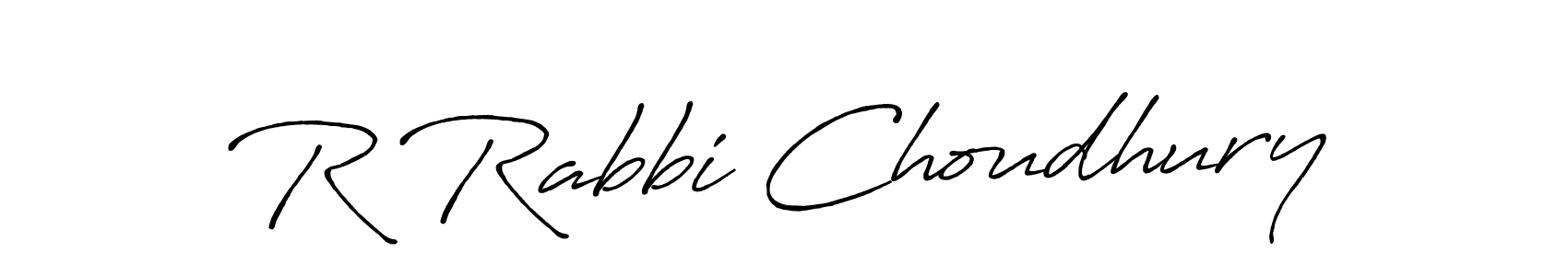 Similarly Antro_Vectra_Bolder is the best handwritten signature design. Signature creator online .You can use it as an online autograph creator for name R Rabbi Choudhury. R Rabbi Choudhury signature style 7 images and pictures png