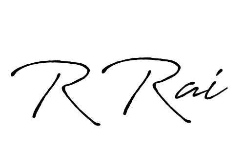 R Rai stylish signature style. Best Handwritten Sign (Antro_Vectra_Bolder) for my name. Handwritten Signature Collection Ideas for my name R Rai. R Rai signature style 7 images and pictures png